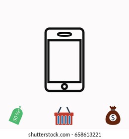 smartphone icon, Vector EPS 10 illustration style