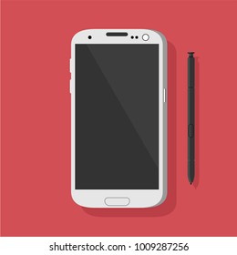 smartphone icon vector. Smartphone Flat design style isolated  with background. vector illustration