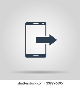 smartphone icon, Vector  Flat design style  EPS