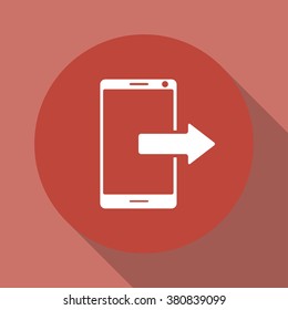 smartphone icon, Vector  Flat design style  EPS