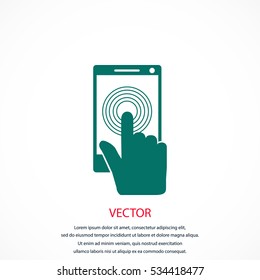 Smartphone icon vector, flat design best vector icon