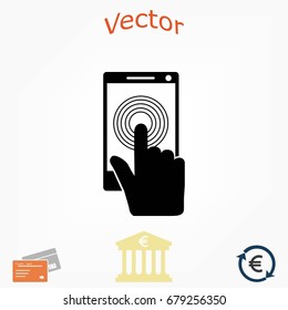 Smartphone icon vector, flat design best vector icon