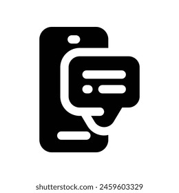 smartphone icon. vector glyph icon for your website, mobile, presentation, and logo design.