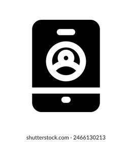 smartphone icon. vector glyph icon for your website, mobile, presentation, and logo design.