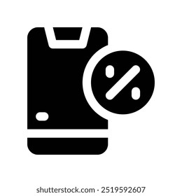 smartphone icon. vector glyph icon for your website, mobile, presentation, and logo design.