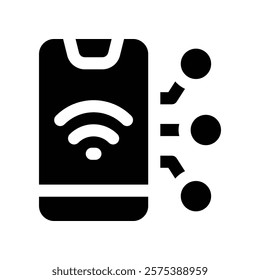 smartphone icon. vector glyph icon for your website, mobile, presentation, and logo design.