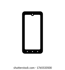 smartphone icon vector, handphone symbol icon flat design