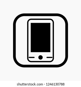 smartphone icon, vector illustration