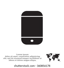 smartphone icon, vector illustration