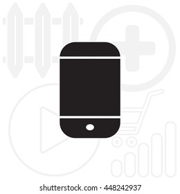 smartphone icon, vector illustration