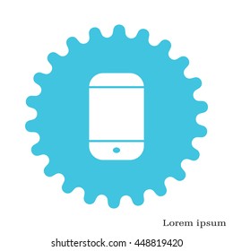 smartphone icon, vector illustration