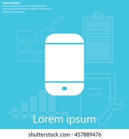 smartphone icon, vector illustration