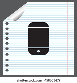 smartphone icon, vector illustration