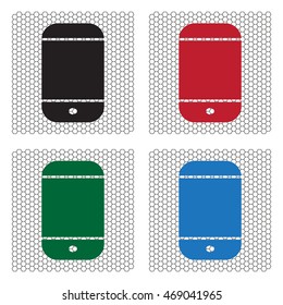 smartphone icon, vector illustration