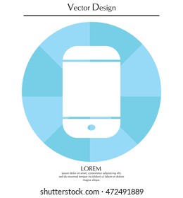 smartphone icon, vector illustration
