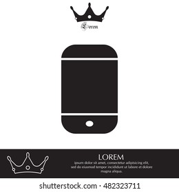 smartphone icon, vector illustration
