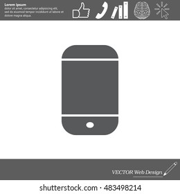 smartphone icon, vector illustration