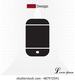smartphone icon, vector illustration