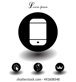 smartphone icon, vector illustration