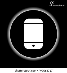 smartphone icon, vector illustration