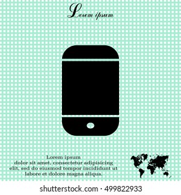smartphone icon, vector illustration