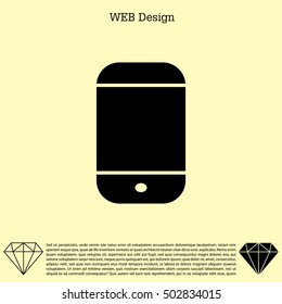 smartphone icon, vector illustration