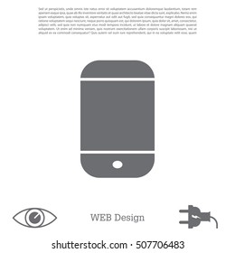 smartphone icon, vector illustration