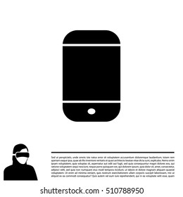 smartphone icon, vector illustration