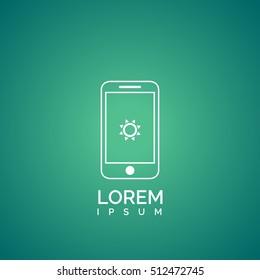 smartphone icon. vector illustration