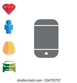 smartphone icon, vector illustration
