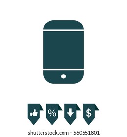 smartphone icon, vector illustration