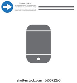 smartphone icon, vector illustration