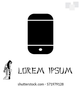 smartphone icon, vector illustration