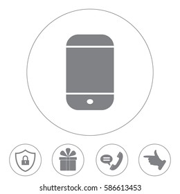 smartphone icon, vector illustration