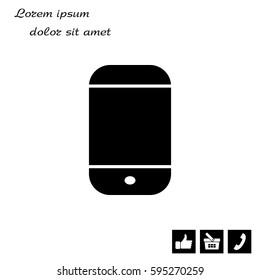 smartphone icon, vector illustration