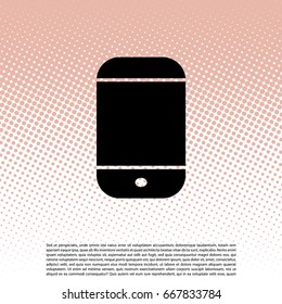 smartphone icon, vector illustration