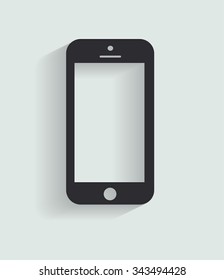 Smartphone icon vector illustration black 