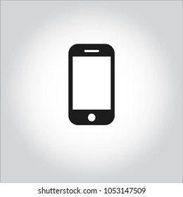 Smartphone icon vector illustration eps 10 on grey background, copy space
