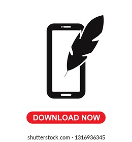 Smartphone icon vector illustration. Flat Icon Mobile Phone - Vector