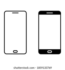 smartphone icon, vector illustration, flat design