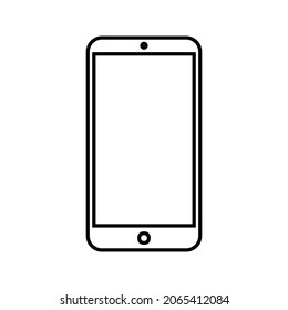Smartphone Icon Vector Illustration. Flat Icon Mobile Phone, Modern Handphone Symbol on white background