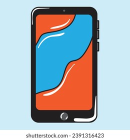 Smartphone icon vector illustration in flat cartoon design