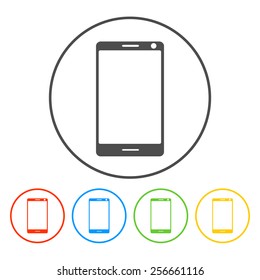 smartphone icon, vector illustration flat EPS 10