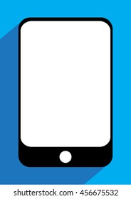 smartphone icon, vector illustration, flat design