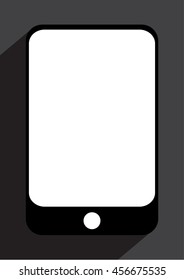 smartphone icon, vector illustration, flat design