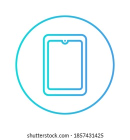 ilustración vectorial de icono de smartphone. diseño de gradiente de iconos de smartphone.
