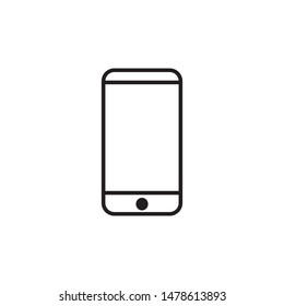 smartphone icon vector illustration. line icon mobile phone. hand phone
