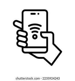 Smartphone icon vector illustration logo template isolated on white background