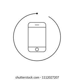 smartphone icon. vector illustration on white background