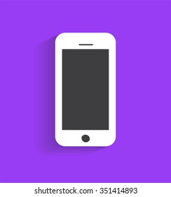 Smartphone icon vector illustration purple